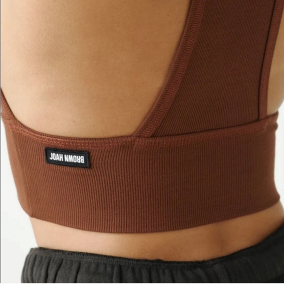 Joah Brown Tank Crop Longline OXBLOOD S/M - Picture 6 of 8